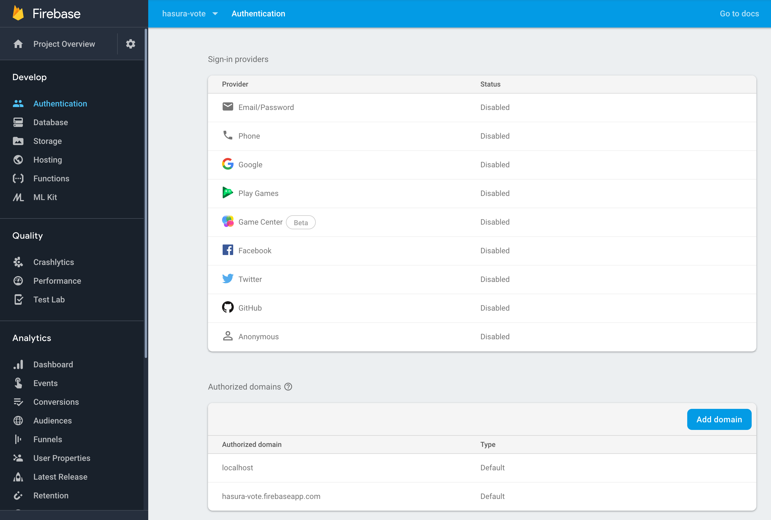 firebase authentication