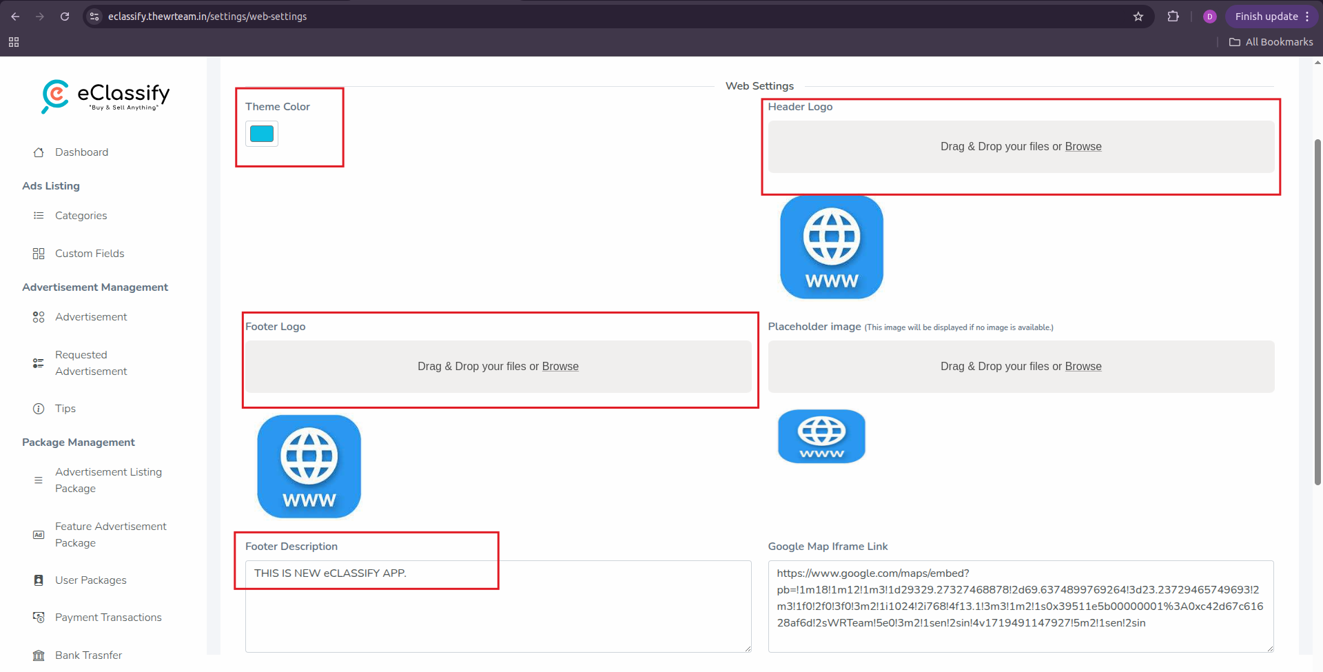 All Web Details