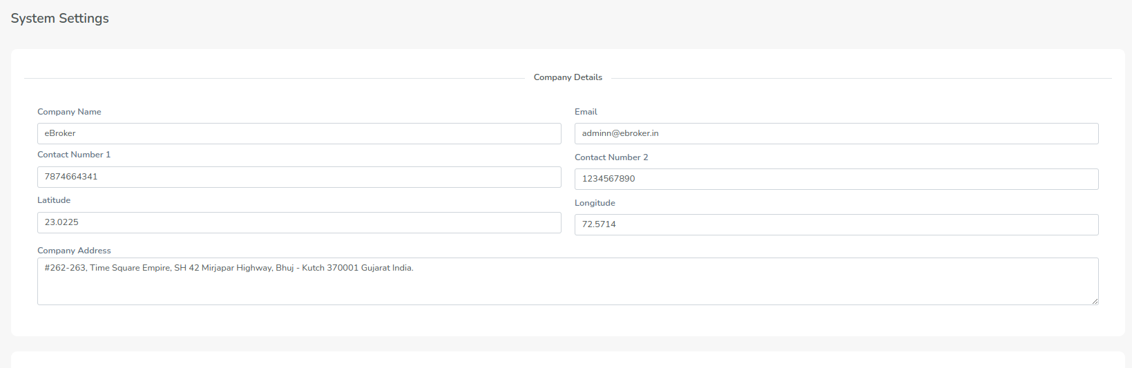 System Configurations