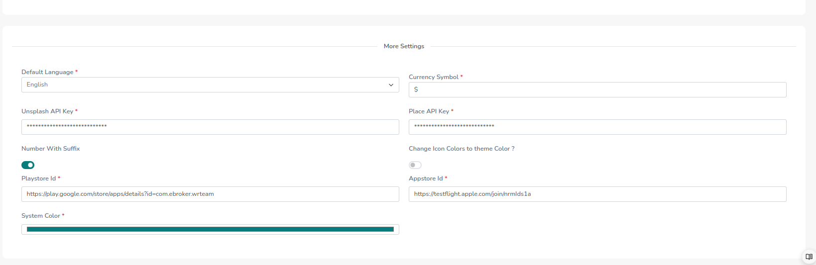 System Configurations